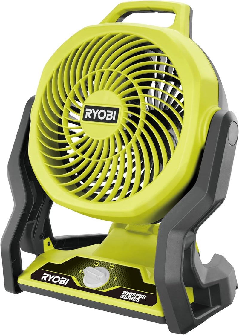 Ryobi RF18-0 18V ONE+ Cordless 3-Speed Whisper Fan (Bare Tool), Hyper Green - Image 1